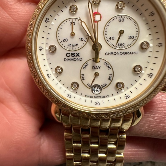 MICHELE Women’s MWW03M000141 CSX-36 Analog Display Swiss Quartz Gold Watch. - Picture 10 of 15